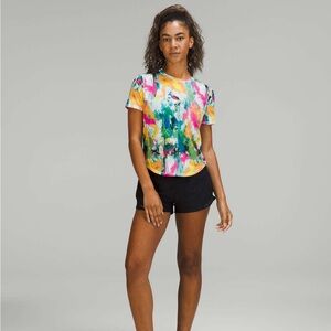 EUC Lululemon High-Neck Running and Training T-Shirt Rainbow 8